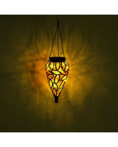 SOLAR hanging lamp 50cm LED for outdoor use IP44 made of metal and black plastic 3200K 3V