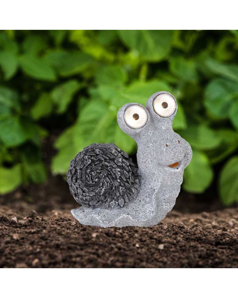 Outdoor LED solar lamp IP44 snail design 20cm