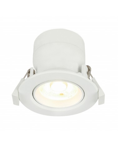 White recessed oscillating downlight round frame LED 3000ºK 5W
