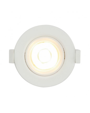 White recessed oscillating downlight round frame LED 3000ºK 5W