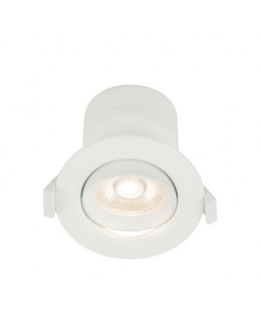 Downlight empotrable blanco oscilante marco redondo LED 3000ºK 5W