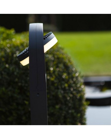 Outdoor beacon 70cm LED 13.5W in aluminum and PC dark grey finish IP54