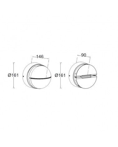 Aplique pared de exterior LED gris oscuro 16,1cm aluminio y PC 13W IP54 3000K