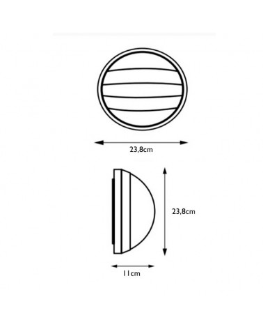Aplique de exterior de aluminio y cristal blanco E27 120W IP54