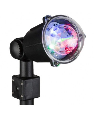 Pincho LED para fiestas en el jardín, piqueta de suelo con 3xLED SMD de plástico negro