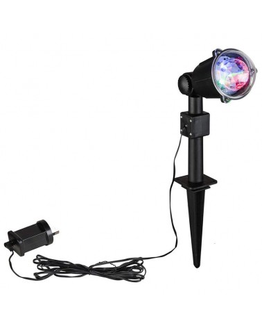 LED spike for garden parties, ground spike with 3xSMD LEDs made of black plastic