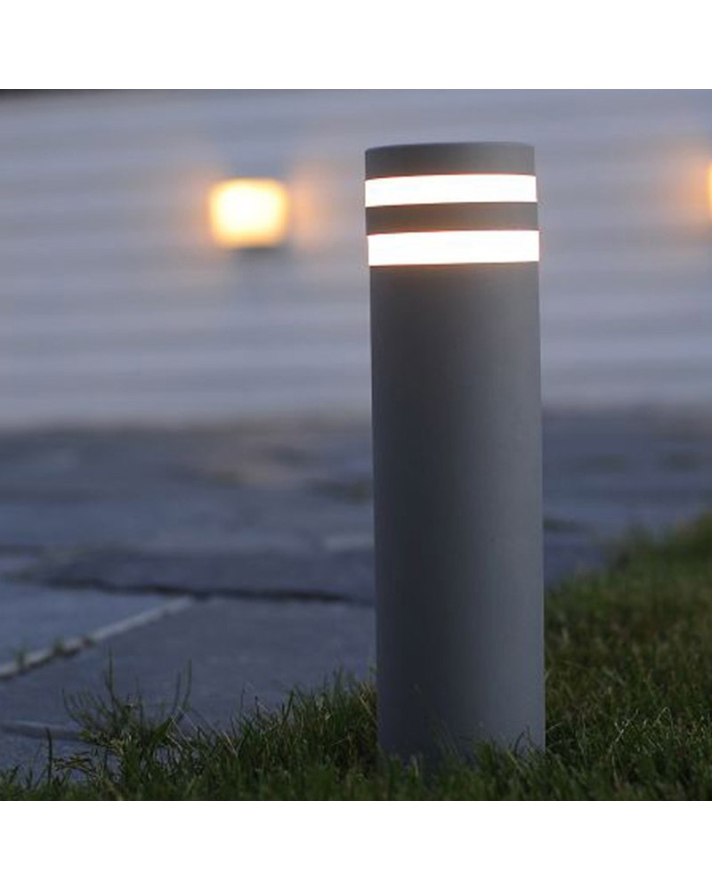 Outdoor beacon 40cm in aluminum and PC dark grey finish GU10 IP44