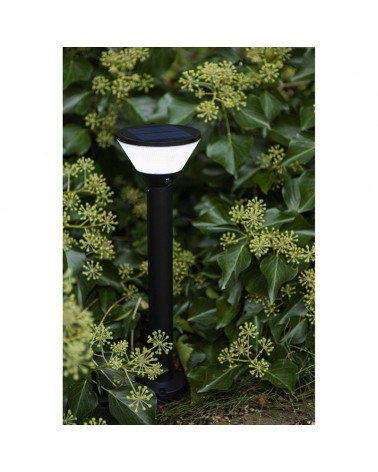 Outdoor beacon with SOLAR spike 45cm LED 6.8W aluminum and PC black finish IP44 DIMMABLE RGB motion sensor voice control