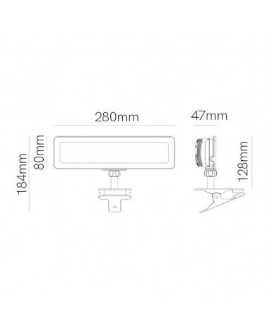 LED projector with battery and clamp 10W 110º  CCT SWITCH 3000K/4000K/5000K
