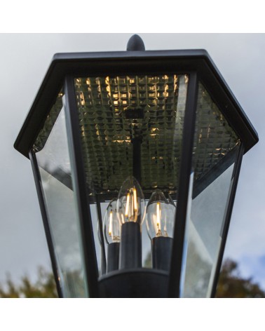 SOLAR streetlight 227cm 3xE14 aluminum and glass IP44