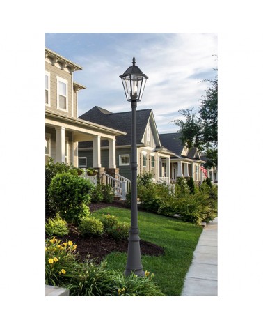 SOLAR streetlight 227cm 3xE14 aluminum and glass IP44