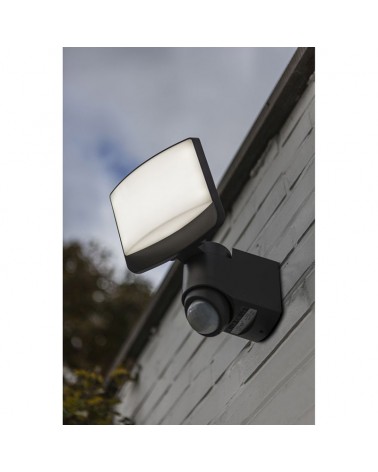 Aplique pared de exterior gris oscuro SOLAR 18cm LED 7,5W IP44 sensor presencia ajustable