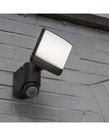 Aplique pared de exterior gris oscuro SOLAR 18cm LED 7,5W IP44 sensor presencia ajustable