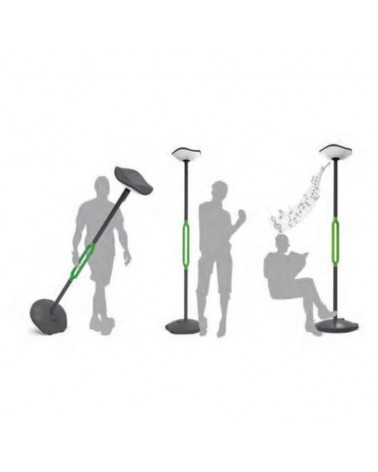 Lámpara de pie SOLAR 190cm LED 8W gris oscuro y verde IP54 conexión bluetooth