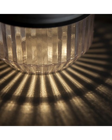 2 portable table lamps SOLAR LED 0.11W black finish 8.2cm IP44