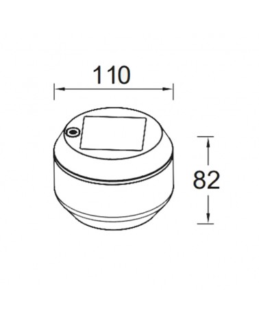 2 portable table lamps SOLAR LED 0.11W black finish 8.2cm IP44