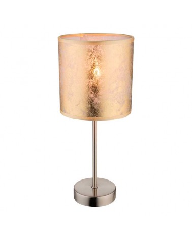 Table lamp conical screen in gold nickel base E14