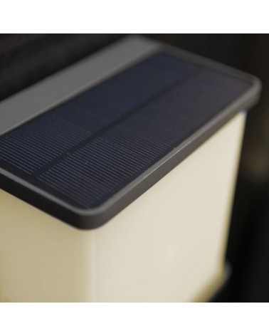 Aplique pared de exterior gris oscuro SOLAR 15cm aluminio y PC LED 12W IP44 4000K SENSOR MOVIMENTO