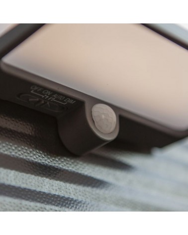 Dark grey outdoor wall light SOLAR 15cm aluminum and PC LED 12W IP44 4000K MOTION SENSOR