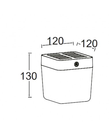 SOLAR portable table lamp 12cm LED 1W IP44 3000K