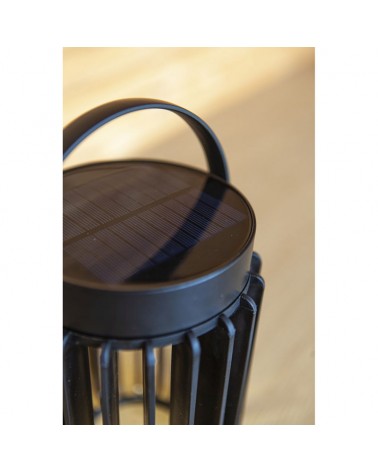 SOLAR portable table lamp 18.6cm LED 2.8W black finish IP44 4000K USB connection