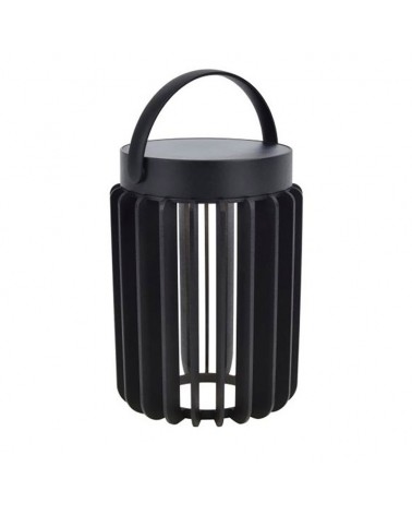 Lámpara de mesa portátil SOLAR 18,6cm LED 2,8W acabado negro IP44 4000K conexión USB