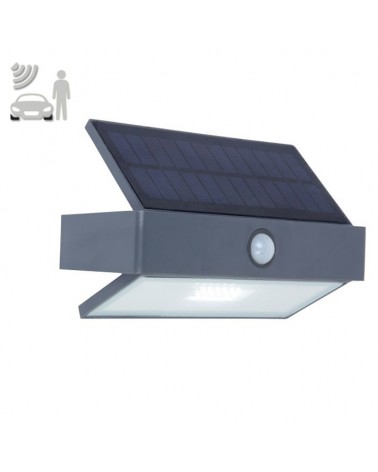 Dark grey outdoor wall lamp SOLAR 17.6cm LED 2.3W IP44 5000K presence sensor