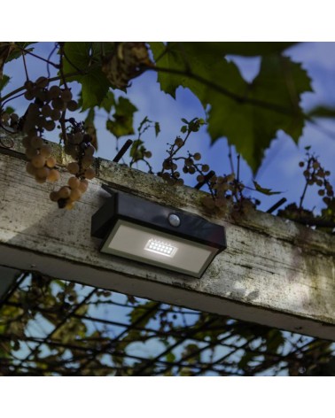 Dark grey outdoor wall lamp SOLAR 17.6cm LED 2.3W IP44 5000K presence sensor