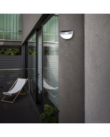 SOLAR outdoor wall light 21.8cm LED 2.3W stainless steel IP44 4000K presence sensor