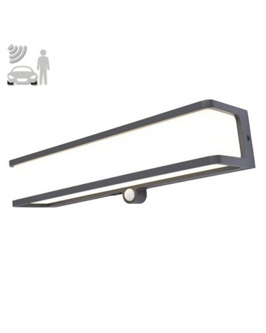 Dark grey outdoor wall light SOLAR 35cm aluminum and PC LED 16.5W IP54 4000K MOTION SENSOR