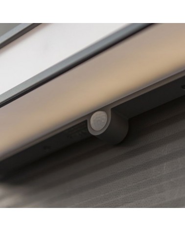 Dark grey outdoor wall light SOLAR 35cm aluminum and PC LED 16.5W IP54 4000K MOTION SENSOR