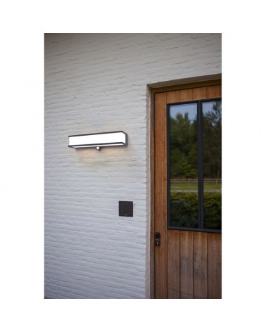 Dark grey outdoor wall light SOLAR 35cm aluminum and PC LED 16.5W IP54 4000K MOTION SENSOR