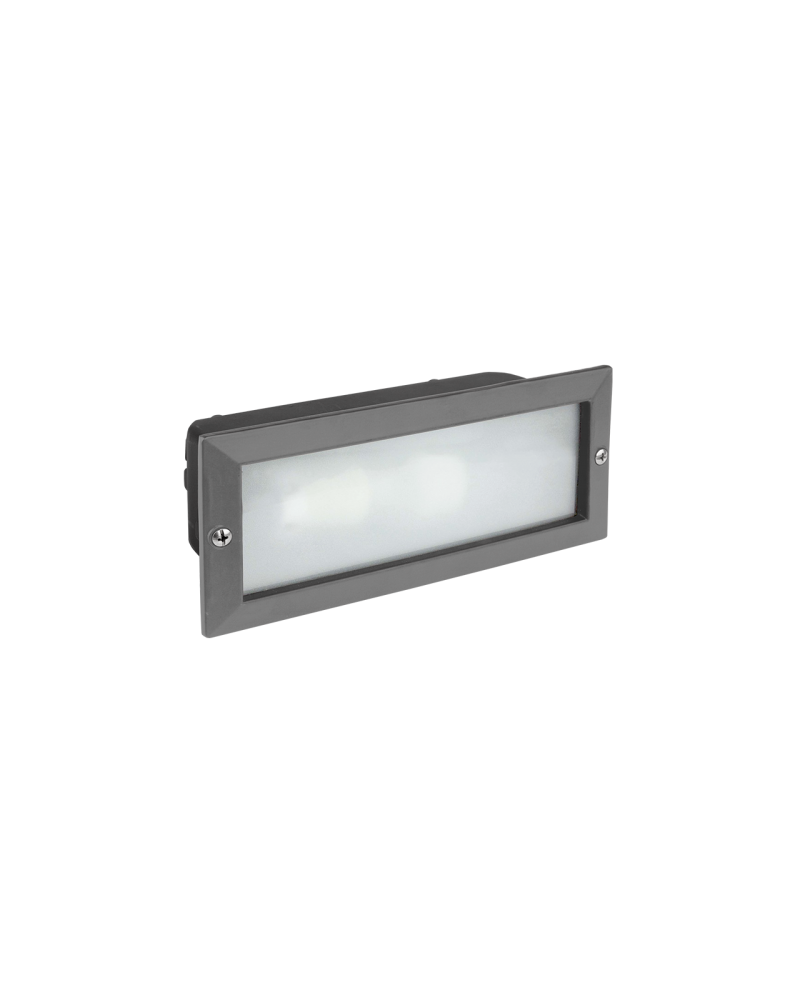 Aplique empotrable de exterior de aluminio y cristal E27 120W IP54