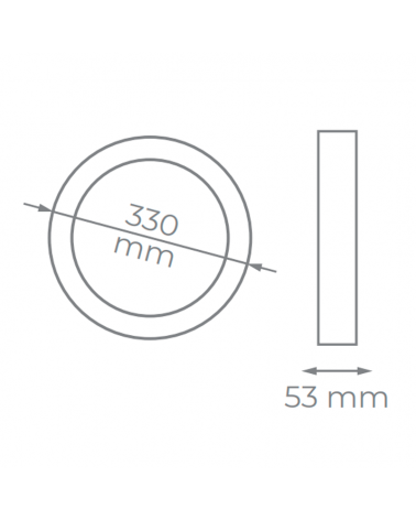 Plafón LED 30W 33 cm LED para exterior IP54 CCT