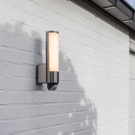 Outdoor wall light 34.5cm LED 15.5W made of stainless steel and PC IP44 adjustable movement sensor