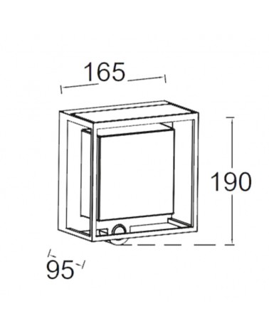 Aplique pared de exterior gris oscuro SOLAR 16,5cm aluminio y PC LED 3W IP54 3000K SENSOR MOVIMENTO