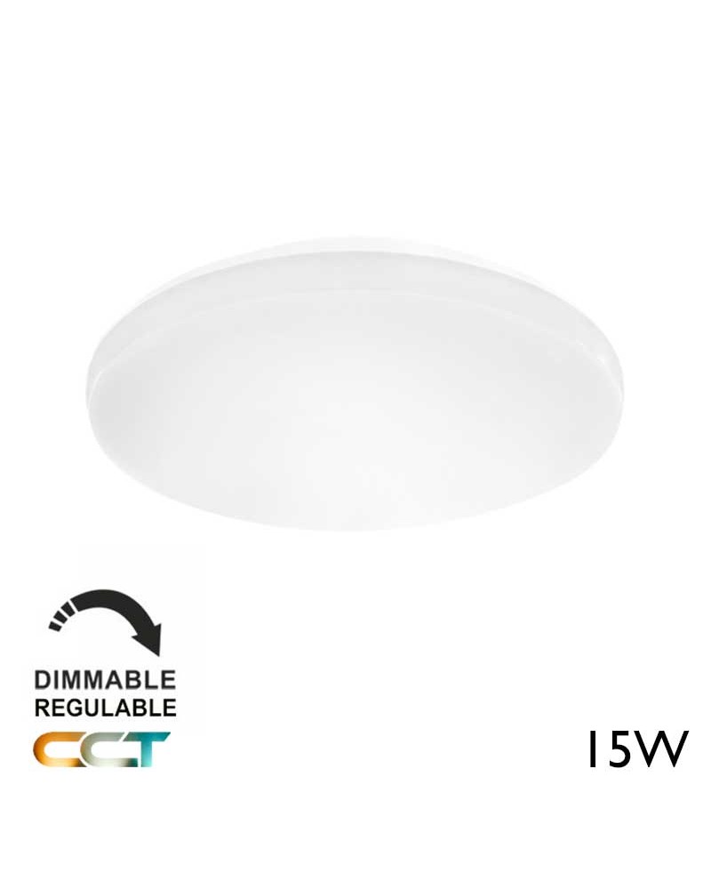 Plafón LED 15W 20 cm LED para exterior IP54 CCT