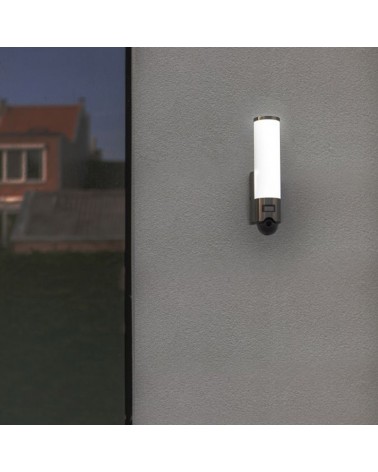 Outdoor wall light 33.4cm LED 17.5W in stainless steel and PC IP44 with app movement sensor and full HD camera DIMMABLE