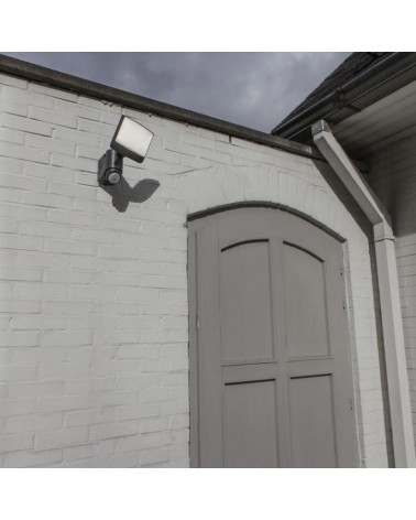 Outdoor wall lamp 24.5cm oscillating head LED 15.4W made of synthetic and PC dark grey IP54 adjustable movement sensor