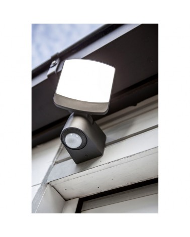 Outdoor wall lamp 18cm oscillating head LED 12.5W made of synthetic and PC dark grey IP54 movement sensor