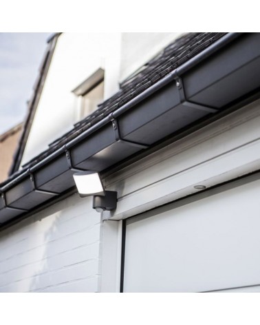 Aplique de exteriores 18cm cabezal oscilante LED 12,5W de sintético y PC gris oscuro IP54 sensor movimiento