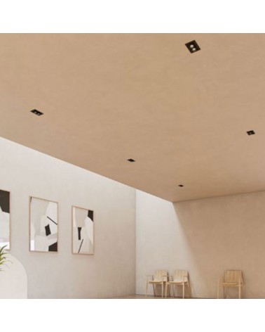 Square recessed downlight convertible into a 6W oscillating 355° DIMMABLE LED projector
