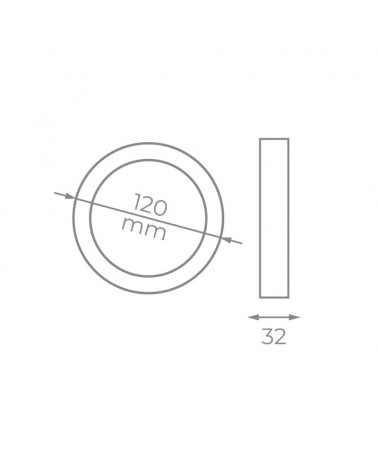 Downlight surface ceiling lamp LED 6W CCT 12cm black 3000ºK 4000ºK 6000ºK