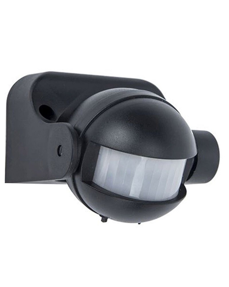 Sensor de presencia de superﬁcie negro por infrarrojos IP44 220-240V