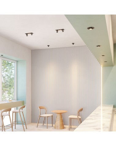 Downlight empotrable redondo convertible en proyector LED 6W oscilante 355° CCT SWITCH