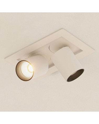 Double CCT 12W LED recessed downlight convertible into a 355° ADJUSTABLE oscillating projector