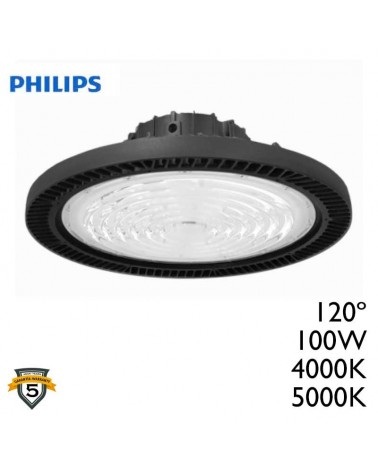 Campana LED UFO 100W 120ª 14000 Lm PRO chip Philips LumiLEDS 3030 IP65