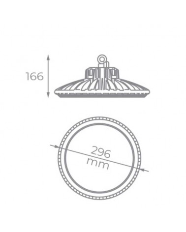 Campana LED UFO 100W 120ª 14000 Lm PRO chip Philips LumiLEDS 3030 IP65