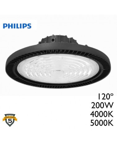 Campana LED UFO 200W 120ª 28100 Lm PRO chip Philips LumiLEDS 3030 IP65