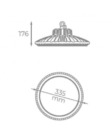 Campana LED UFO 200W 120ª 28100 Lm PRO chip Philips LumiLEDS 3030 IP65